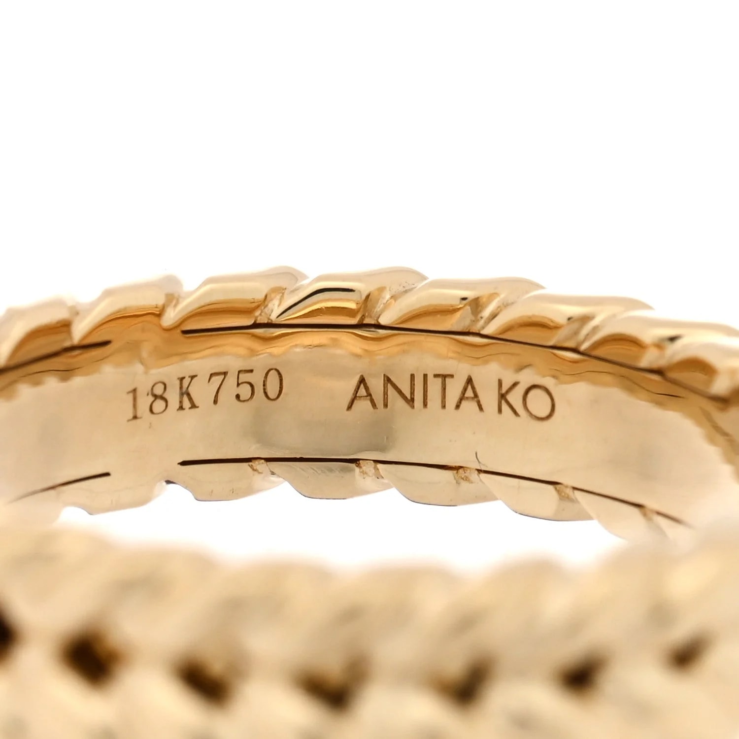 18K Yellow Gold Braided Band 52 6 4