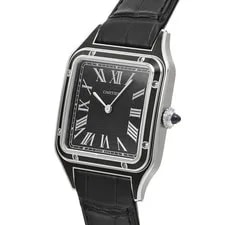 Cartier Santos Dumont LM WSSA0046 (4298) Black Stainless Steel / Black #W1377 2