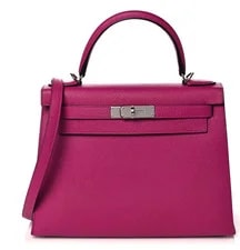 Hermès — Hermès Kelly Sellier 28 K28 Pourpre Palladium Auth — Handbag — resale