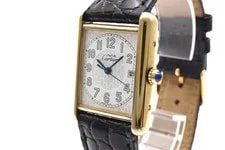 Cartier — Cartier Must Tank GM Ref.2413 Quartz Date White Dial Vermeil 25.5mm — Watch — resale