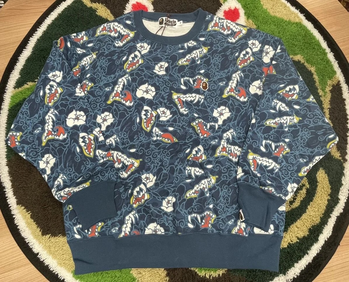 Bape — Bape Japanese Tattoo Camo Relaxed FIT Crewneck — streetwear — resale
