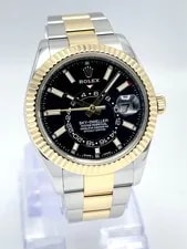 Rolex — Rolex Sky-Dweller 326933 42mm Black Dial Two Tone Oyster Bracelet Box & Papers — Watch — resale