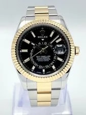 Rolex Sky-Dweller 326933 42mm Black Dial Two Tone Oyster Bracelet Box & Papers 4
