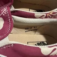 8.5US Vhtf 90S Vans Slip-On Hibiscus 8.5 US Material Made in China USA LTD C 3