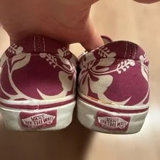 8.5US Vhtf 90S Vans Slip-On Hibiscus 8.5 US Material Made in China USA LTD C 4