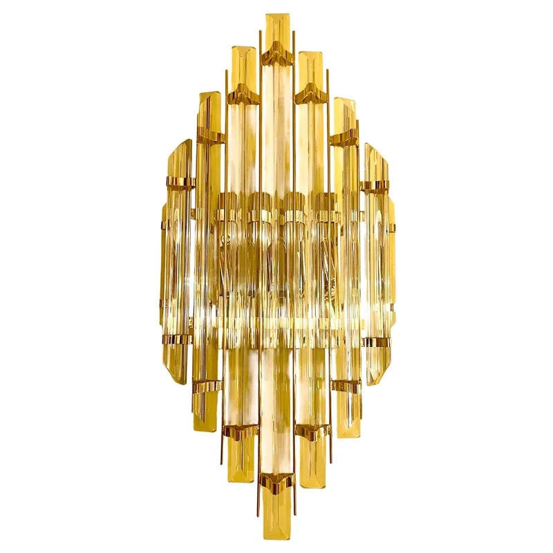 Venini Wall Lighting, Glass Crystal, Murano, XXL, Italy, 1980 — Furniture — resale