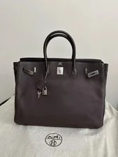 Hermès — Auth Hermès Birkin 40 Ebene Palladium Collector — Handbag — resale