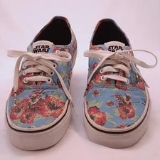 Vans Star Wars Yoda Aloha Shoes Size 9.0 Collaboration Hawaiian Print 4