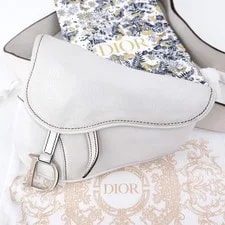 Christian Dior Saddle Belt 06BM-1022 Italy Kyyk Auth A 2