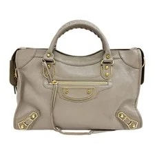 Balenciaga — Balenciaga the City Metallic Edge Cement Two Way — Handbag — resale