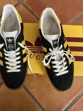 Gucci x Adidas — Gucci X Adidas Originals Gazelle Sneakers GG Monogram Sz U.S. 9 — Sneaker — resale