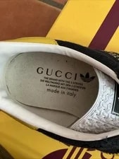 Gucci X Adidas Originals Gazelle Sneakers GG Monogram Sz U.S. 9 2