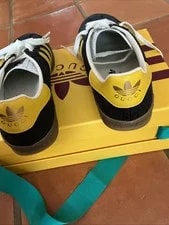 Gucci X Adidas Originals Gazelle Sneakers GG Monogram Sz U.S. 9 4