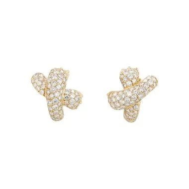 Fred X — A Pair of 1970s Fred Féline Ear Clips in Yellow Gold and Diamonds — Jewelry — resale