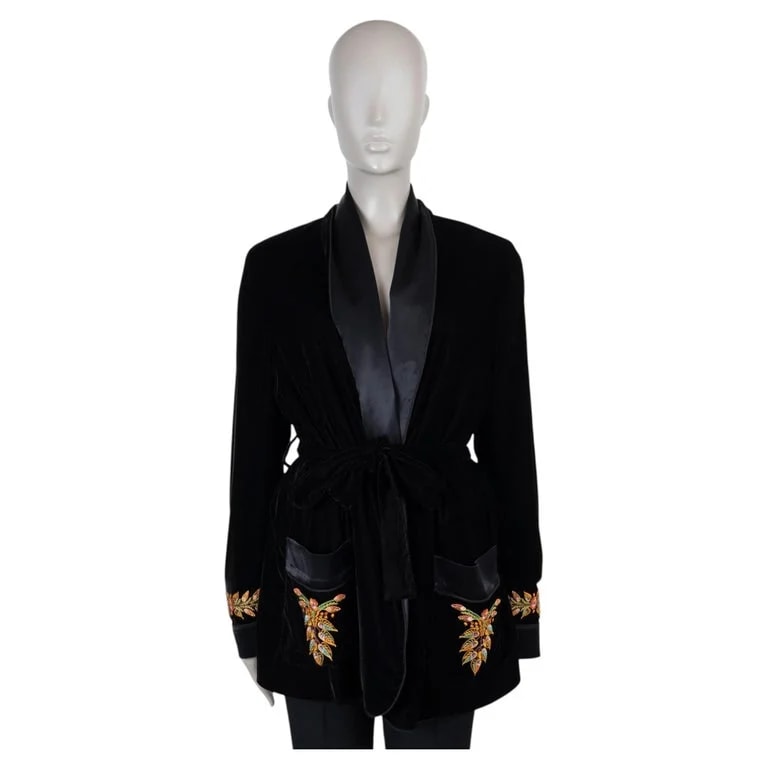 Etro — Etro Polyester 2023 Embroidered Belted Jacket 42 M — Clothing — resale