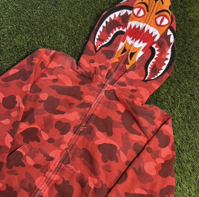 BAPE — Bape Double Hoodie Tiger — streetwear — resale