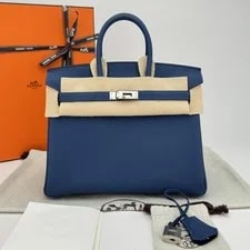 Hermès — Hermes Birkin 25 Retourne Mexico Palladium Hardware K Stamp Full — Handbag — resale