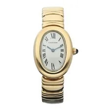 Cartier — Cartier Baignoire 1950 18k Yellow Gold Off White Roman Dial Quartz — Watch — resale