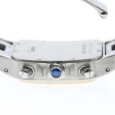 Cartier Santos Galbe LM Chronoreflex 29mm SS White #C2758 3