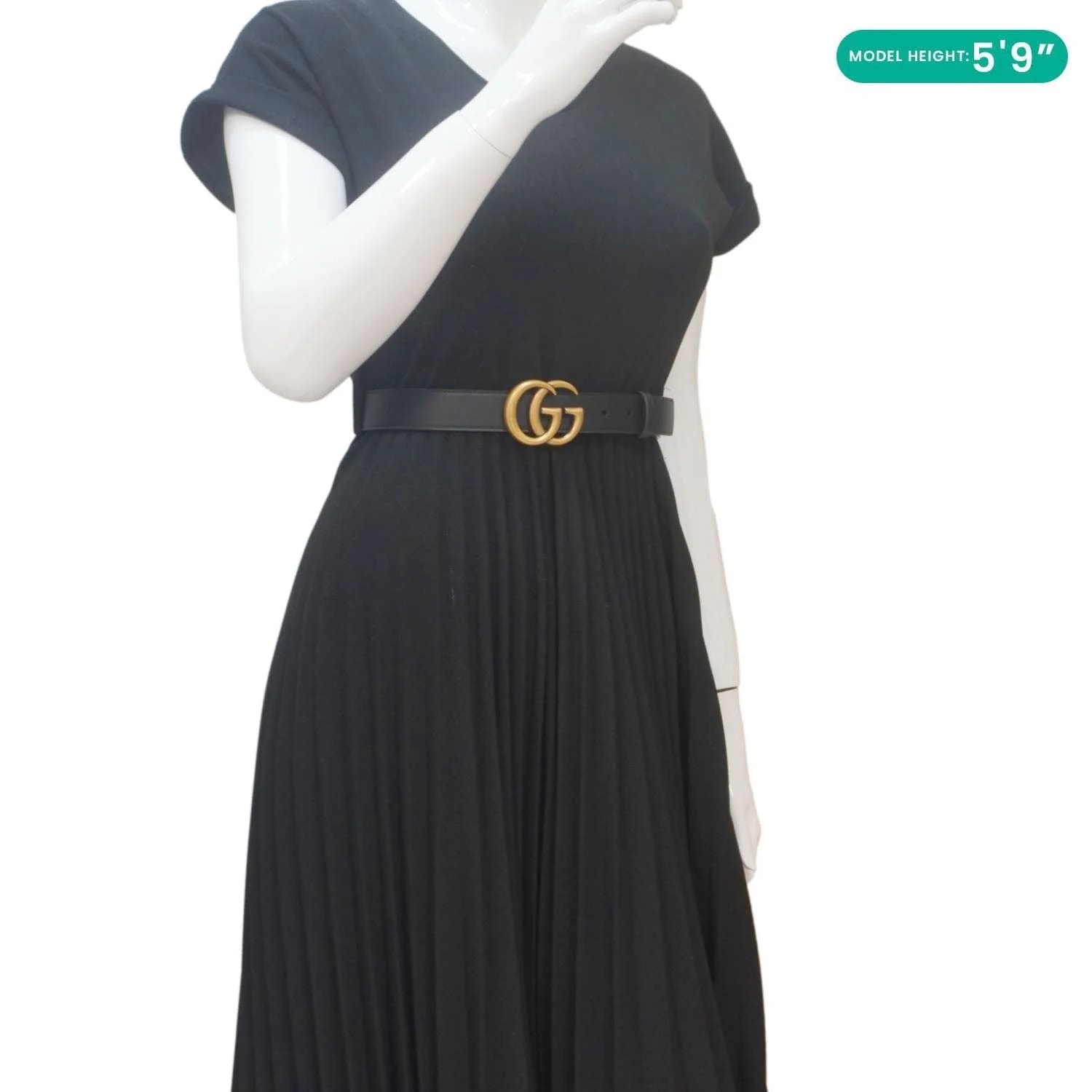 Gucci GG Buckle Marmont Thin Belt Size 90.36 414516 2