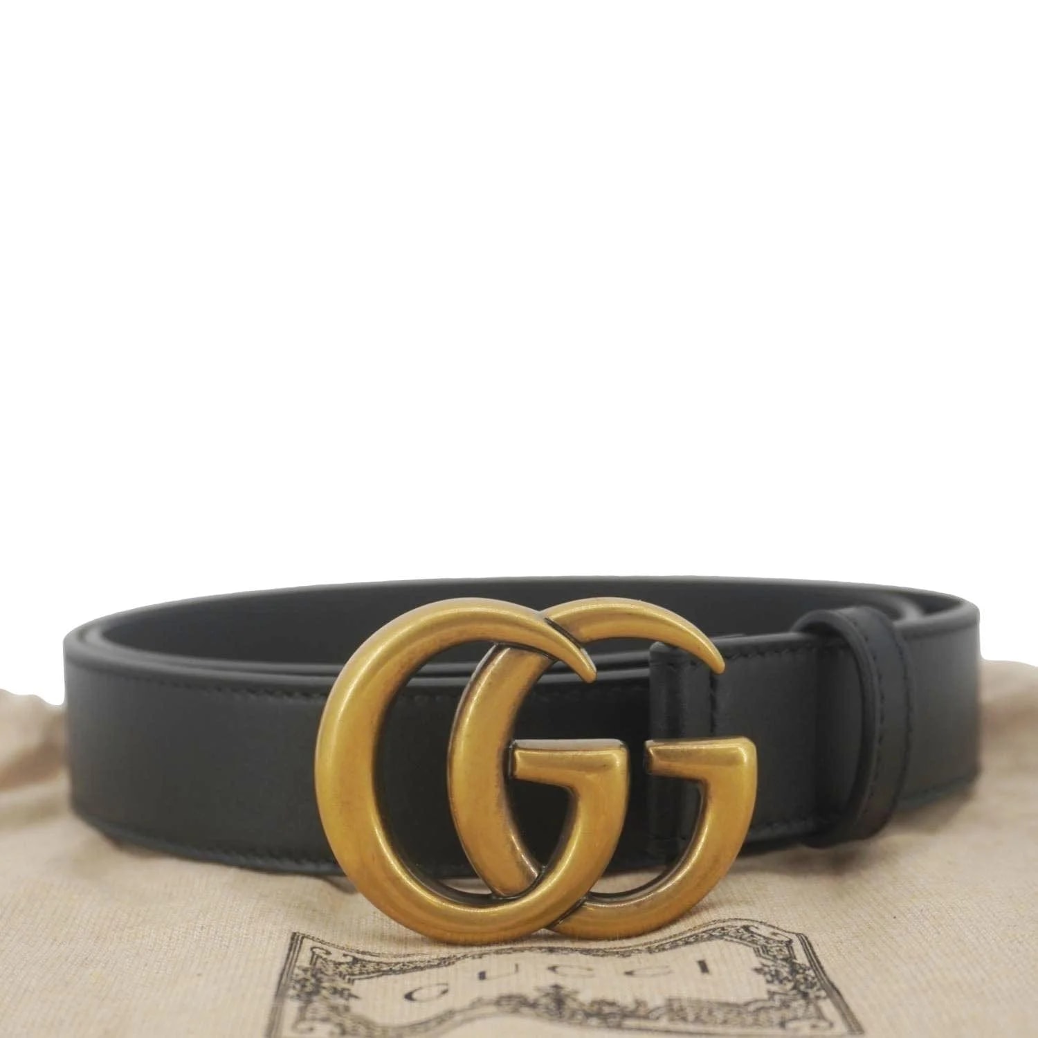 Gucci GG Buckle Marmont Thin Belt Size 90.36 414516 3