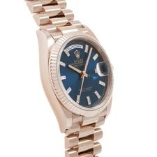 Rolex Day-Date 36 128235A 36mm Rose Gold Green, Blue #WW086 3