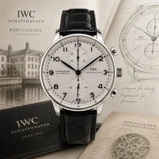 IWC Schaffhausen — IWC Schaffhausen Portugieser 41mm Chronograph IW371446 With Papers + Warranty — Watch — resale
