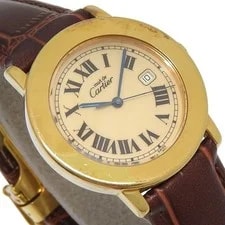 Cartier Must Rondo Watches W1006822 IvoryDial Plated Gold/leather Quartz A... 3