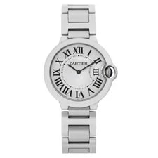 Cartier — Cartier Ballon Bleu 36 Silver Roman Guilloche Dial Quartz W69011Z4 — Watch — resale