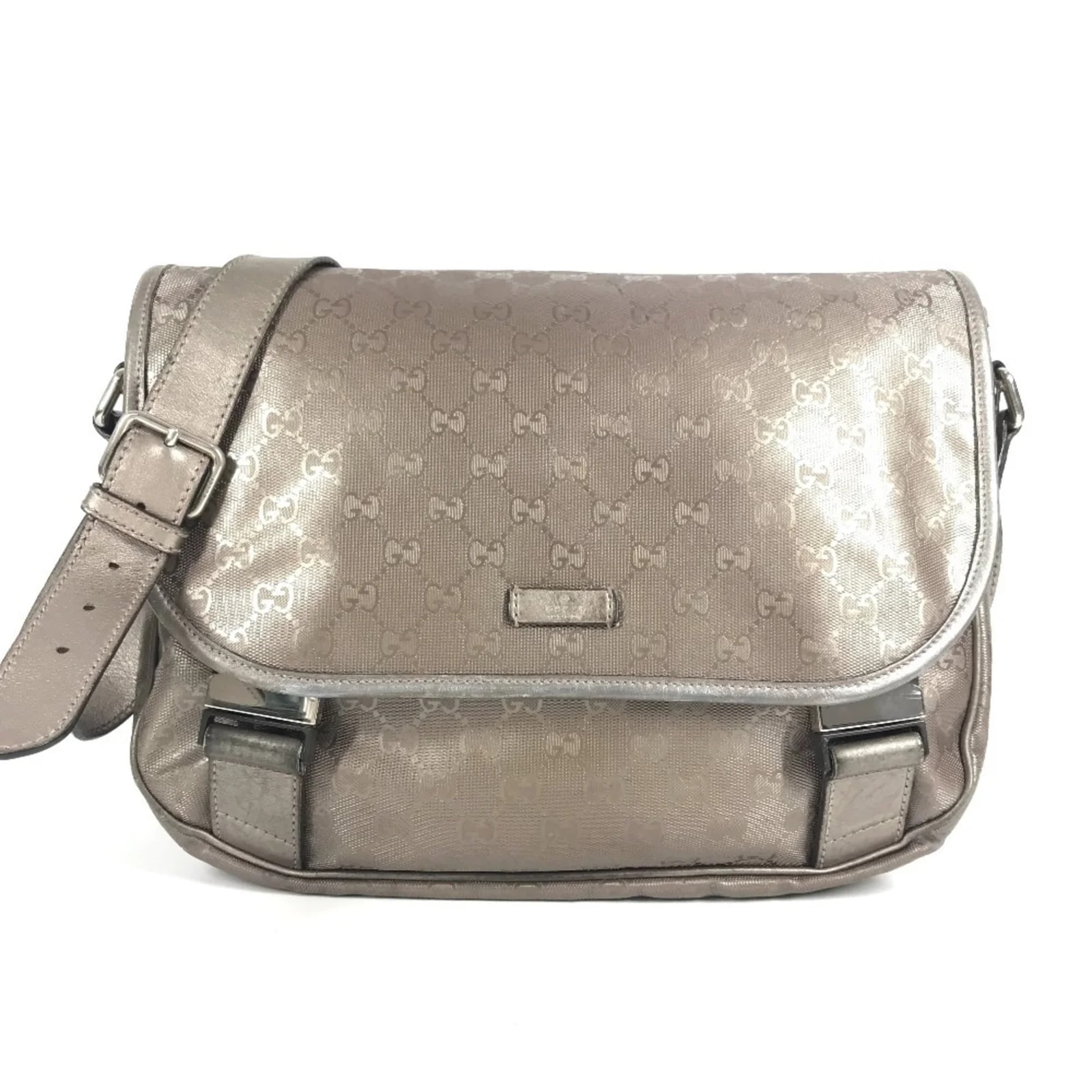 Gucci — Gucci Metallic GG Imprimé Messenger — Handbag — resale