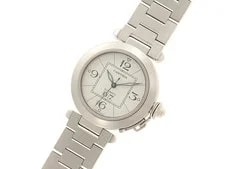 Cartier Pasha C Big Date W31055M7 Stainless Steel 35mm White Dial #DW1534 2