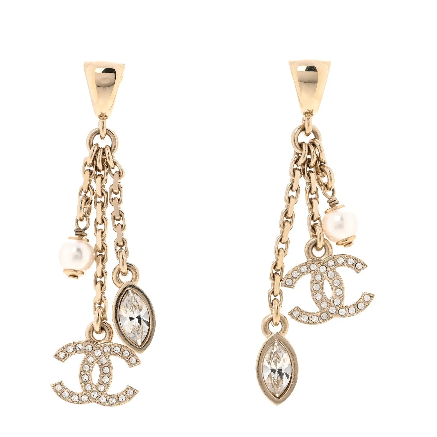 Chanel — Strass CC Drop — Jewelry — resale