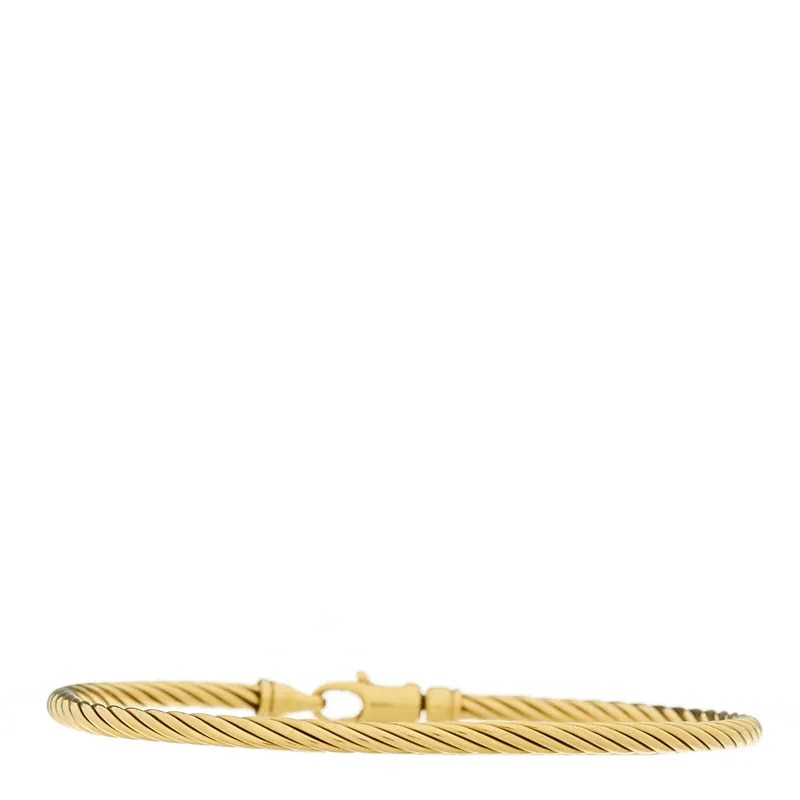 David Yurman — 18K Yellow Gold 3mm Cable Bangle — Jewelry — resale