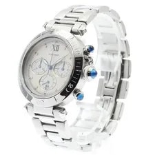 Cartier — Cartier Pasha W31004H3 38mm SS Beige Dial Quartz Chronograph Date #C386 — Watch — resale