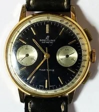 1960's Breitling Chronograph Top Time Gold Capped & Stainless 35mm Venus 188 2