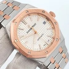 Audemars Piguet Royal Oak 37mm Silver Dial 2-tone 15450SR Box Papers 2