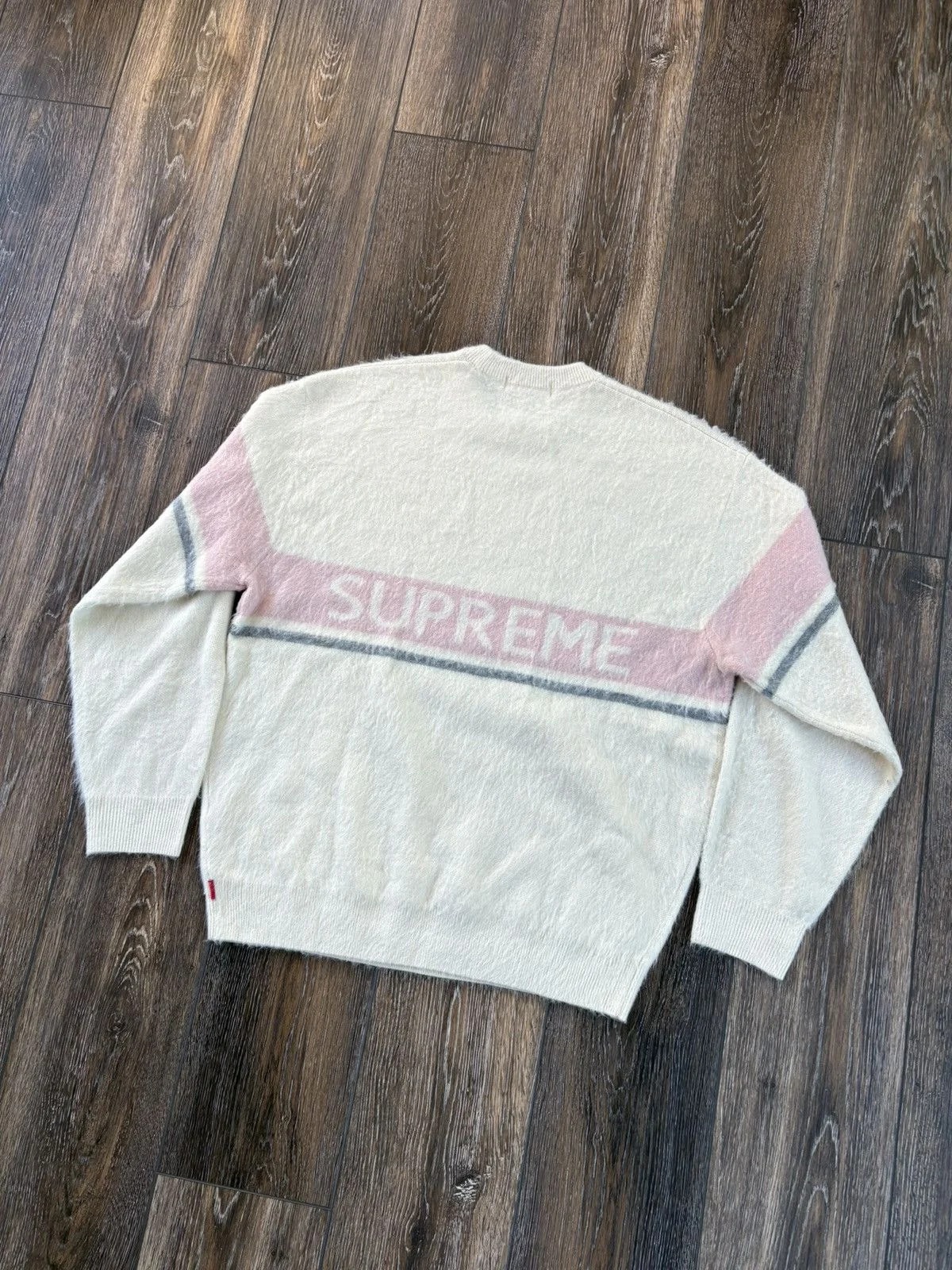 Supreme — Supreme Brushed Stripe Crewneck Sweater — streetwear — resale