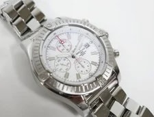 Breitling A13370 Super Avenger Chrono White Stainless Automatic S 2