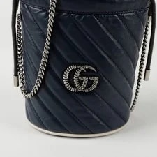 Gucci 573817 GG Marmont Torchon Mini Bucket Crossbody 143672332 2