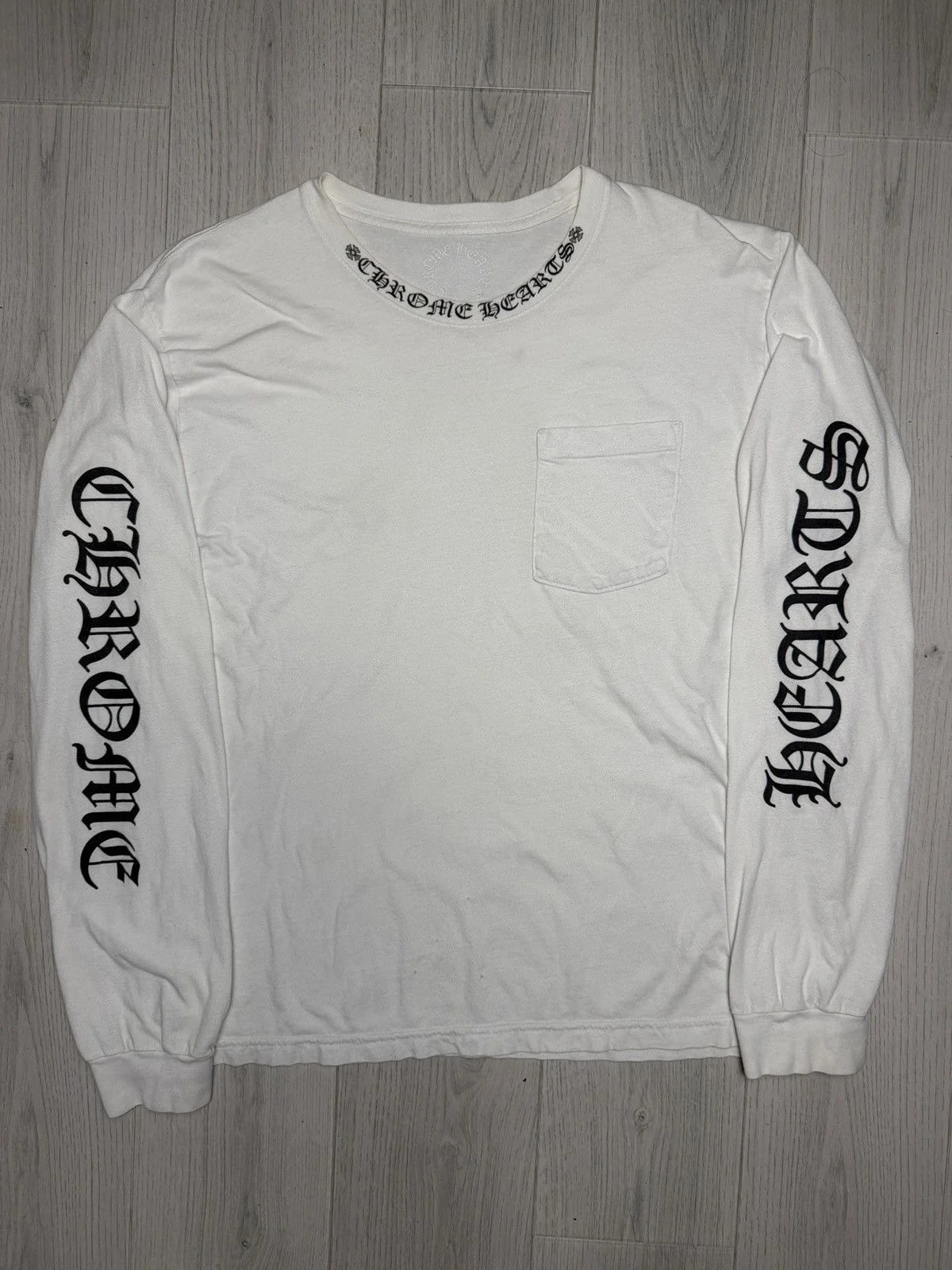 Chrome Hearts — Hearts Neck Print Logo Long Sleeve — streetwear — resale