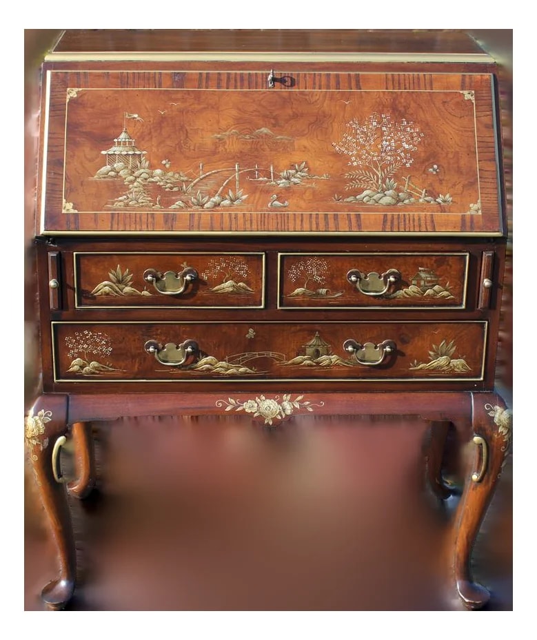 Hekman Furniture — 1980s Hekman Chinoiserie Drop-Front — Furniture — resale