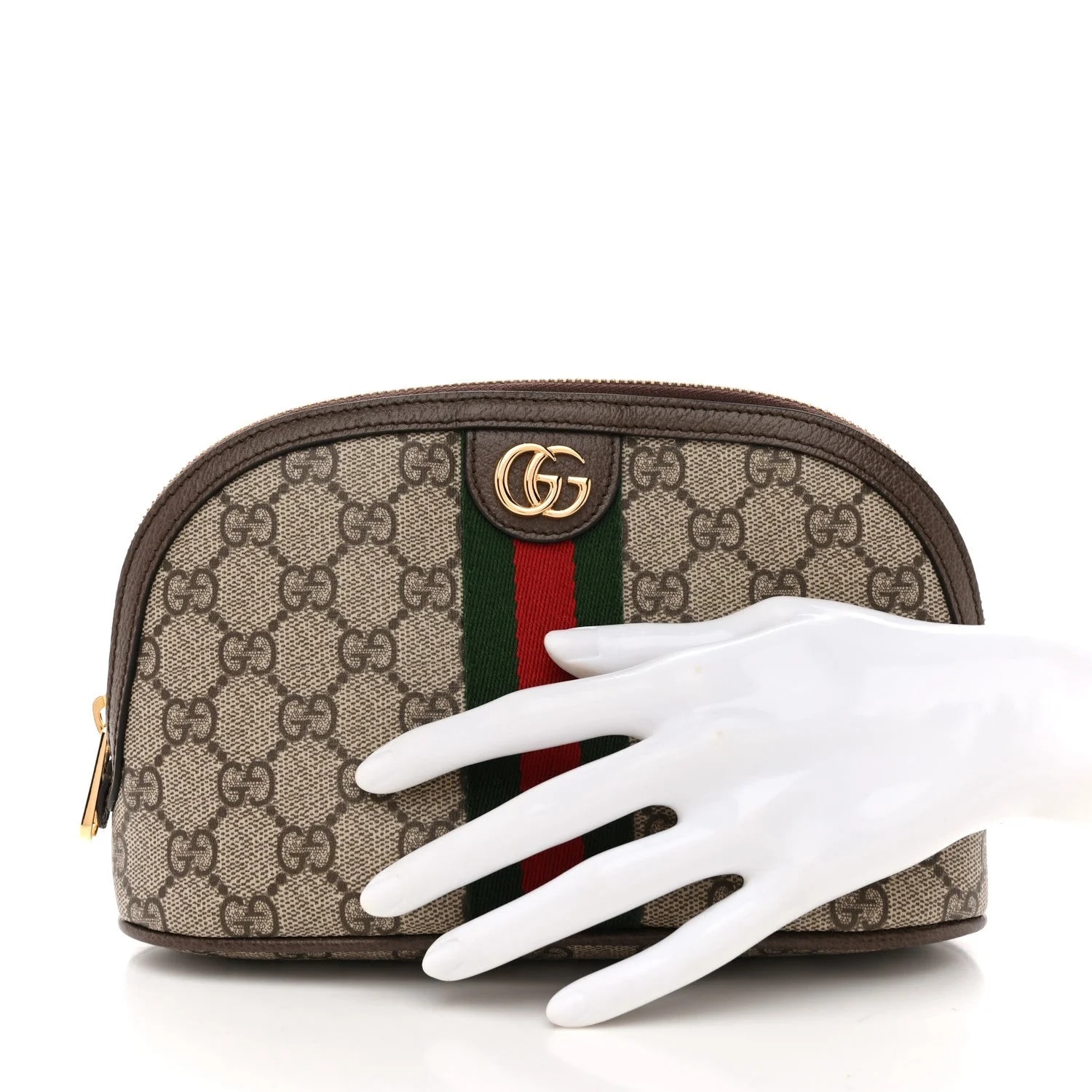 Textured Web Large Ophidia Cosmetic Case New Acero 2