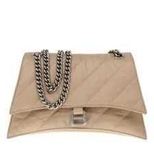 Balenciaga — Balenciaga Crush Medium Chain Quilted Nude — Handbag — resale
