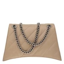 Balenciaga Crush Medium Chain Quilted Nude 4