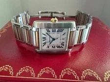 Cartier — Cartier W51005Q4 Tank Francaise 28x32 Steel 18K Yellow Gold 2302 Automatic — Watch — resale
