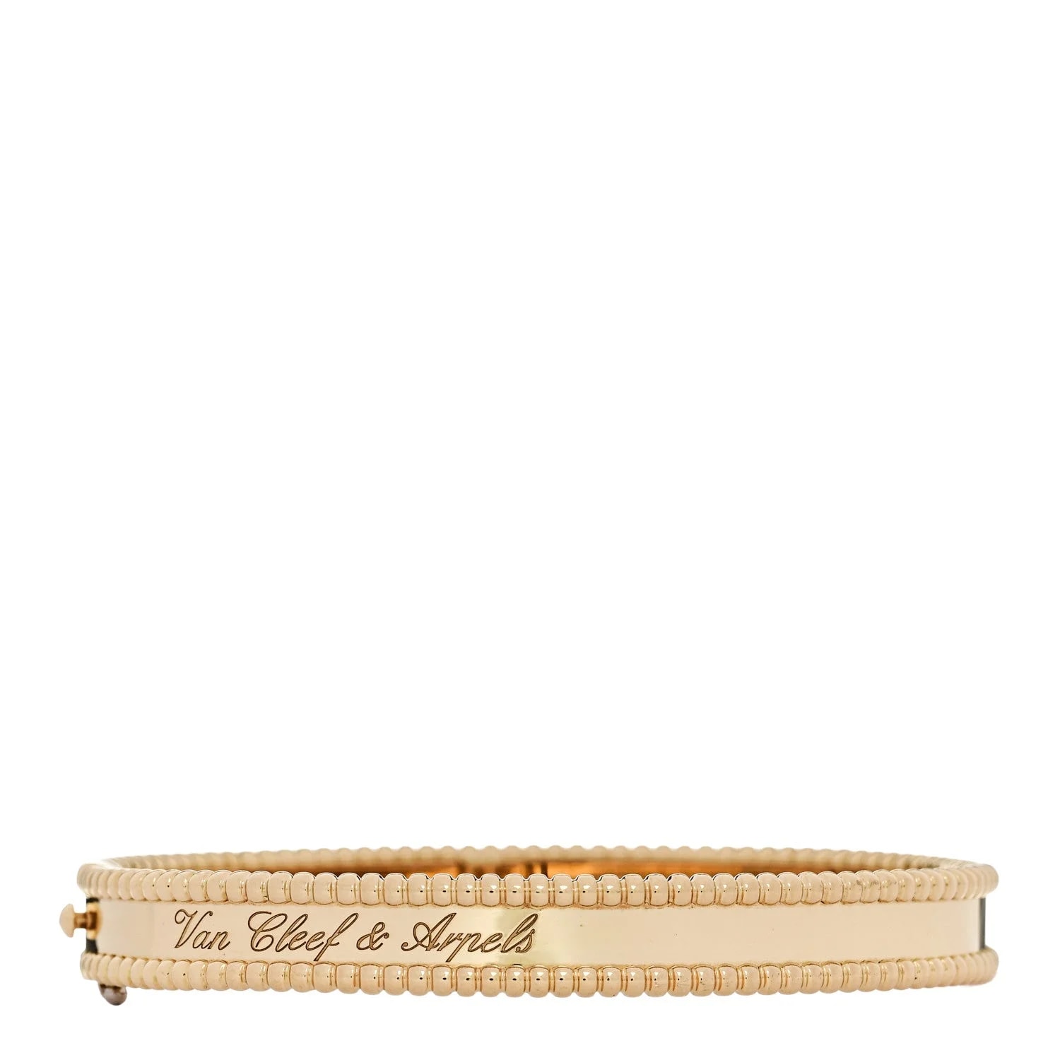 Van Cleef & Arpels — 18K Yellow Gold Perlee Bangle M — Jewelry — resale