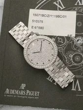 2004 Audemars Piguet Pave Ultra Thin 15071BC White Gold Pave Diamond Dial Manual 3