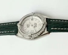 Breitling Wind Lady 31mm Mother of Pearl Dial - Factory Diamonds Bezel - Steel 3