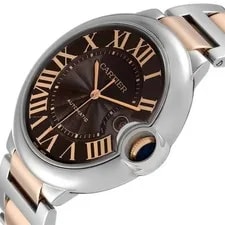 Cartier 42mm Ballon Bleu Automatic Rose Gold / Steel w/Chocolate Dial. 3