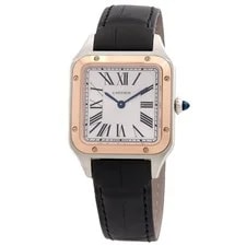 Cartier — Cartier Santos-Dumont Quartz Satin-brushed Silver Dial W2SA0038 — Watch — resale